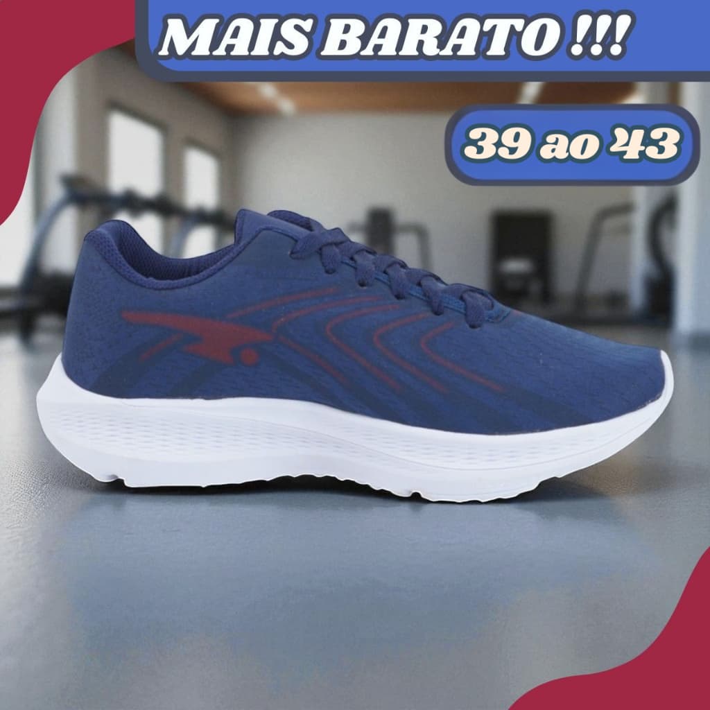 Tênis Masculino Academia Caminhada Corrida Calce Fácil Leve Confortável Design Esportivo 38-45