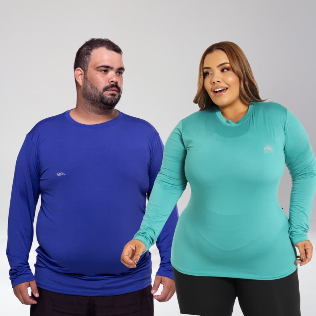 Camisa UV 50+ Proteção Solar Plus Size Unissex  G1 ao G5  Conforto e Secagem Rápida