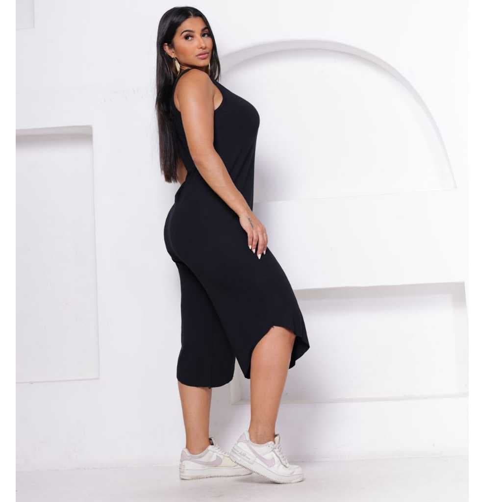 Macacão  Envio Rápido feminino Pantacour Viscolycra alça larga, conforto e estilo.