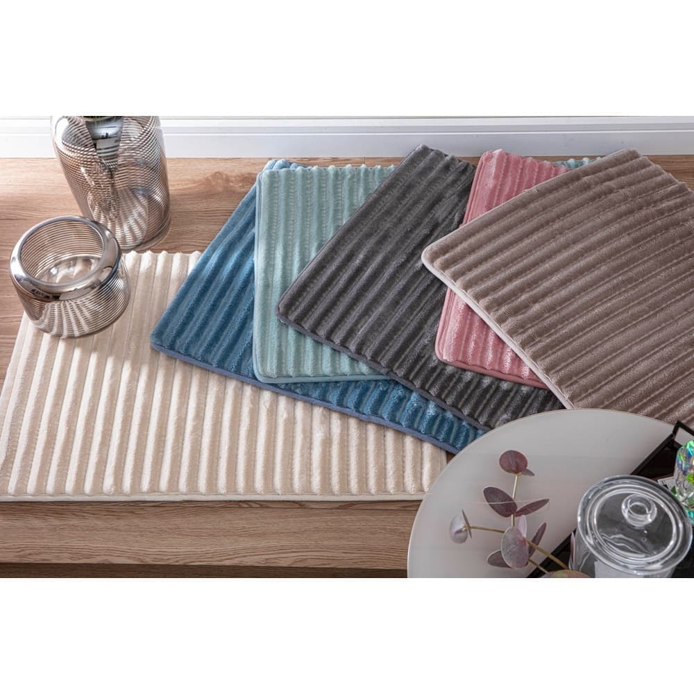 Tapete Ondulado Macio Absorvente Dia-a-Dia Quarto Banheiro Lavabo Várias Cores Retangular 60cm x 40xm