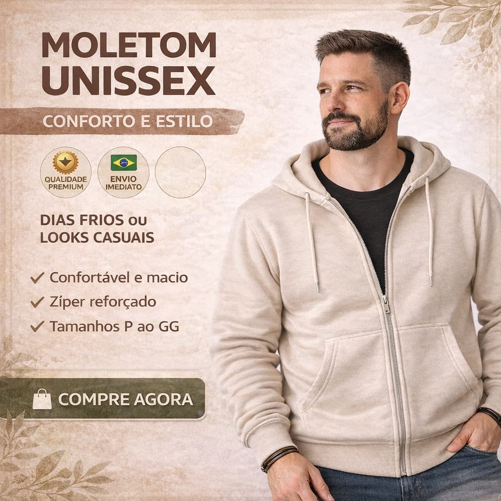 Moletom Blusa Aberto Com Ziper e Capuz de Frio INVERNO LISO CASACO