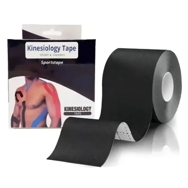 BANDAGEM ELASTICA PRETO 5MX5CM FITA KINESIO TAPE FISIOTERAPIA ORTOPEDIA