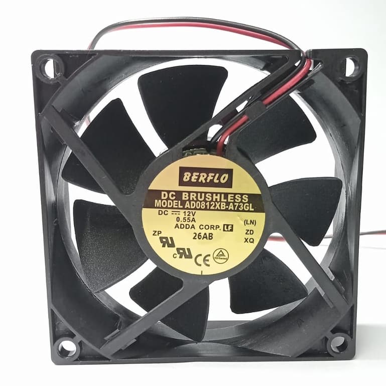 VENTOINHA 80X80X25 12V ROLAMENTO 0.55 AMP AD0812XBA73GL(LN)