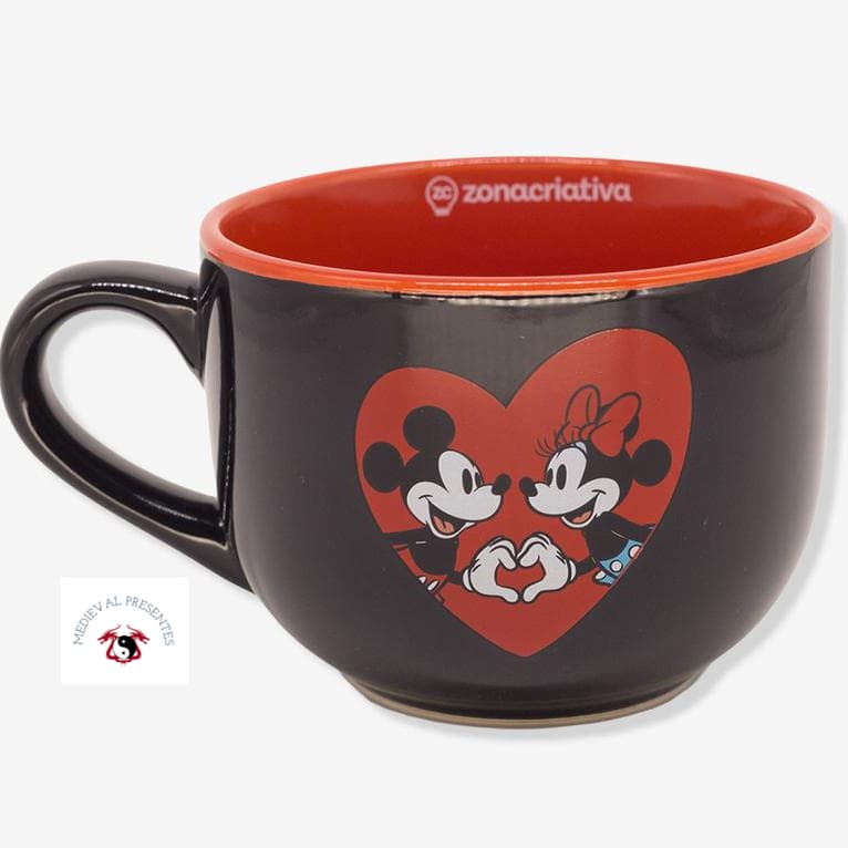 CANECA BOBBY MICKEY E MINNIE NAMORADOS CANECÃO SOPA ORIGINAL LICENCIADO