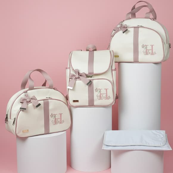 [KR RK Bolsas] Maternidade Mala G, Mala M, Mochila Luxo Elegance