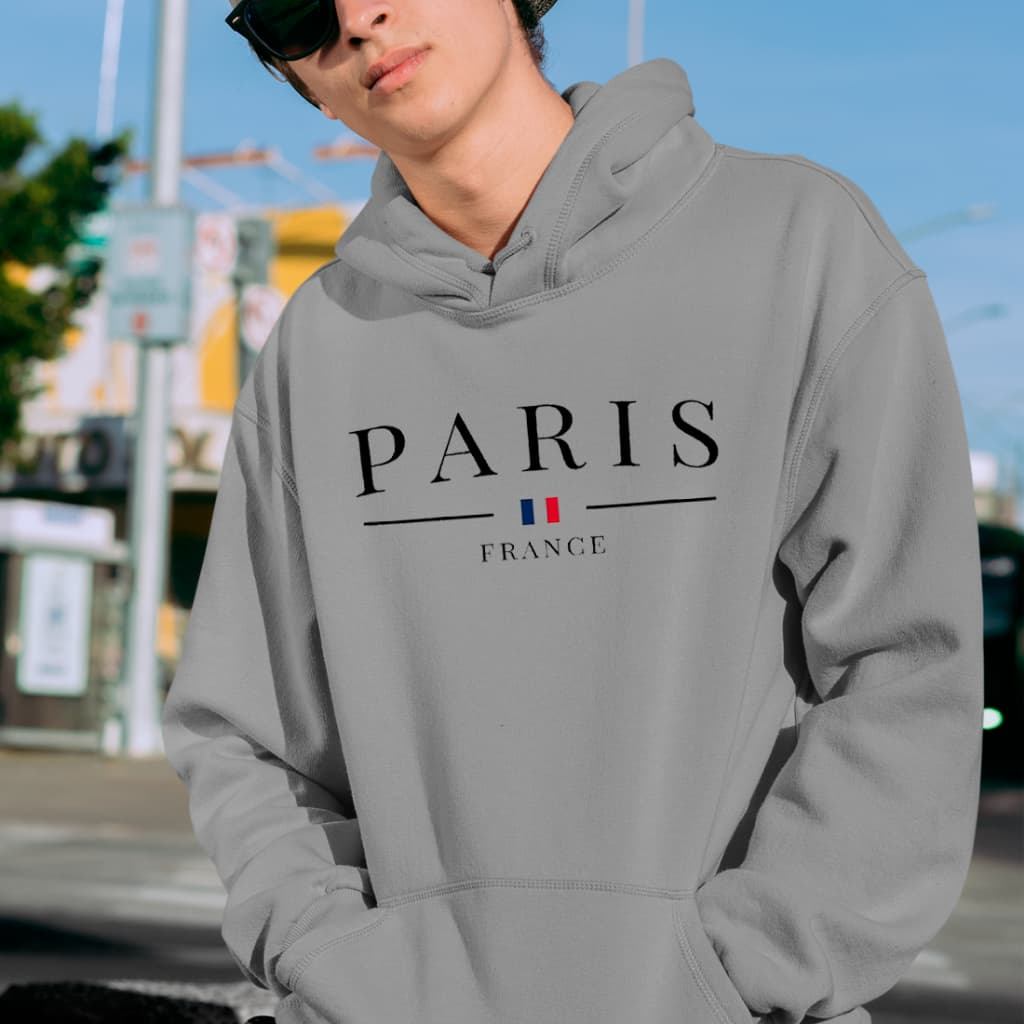 Moletom Unissex Canguro Paris França  Varias Cores Estilo Oversized
