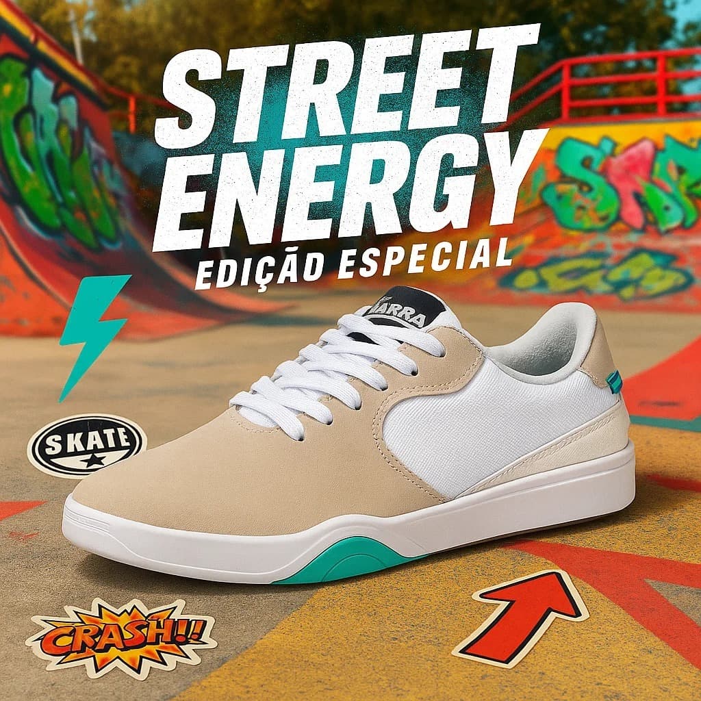 Tênis Casual Unissex Masculino Street Skate Confortável Design Clean Dia a Dia 37-43