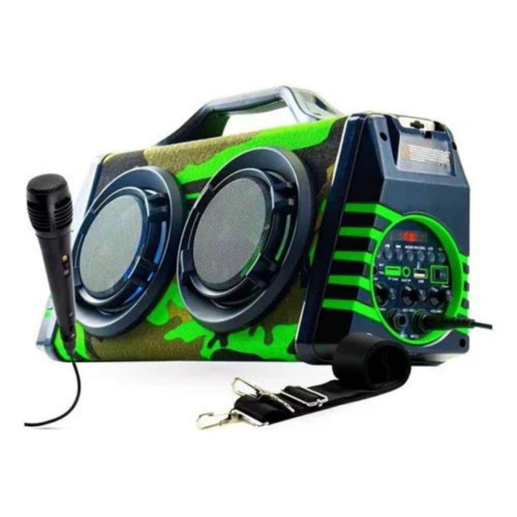 Caixa de som Alto-falante Xtrad XDG-37 portátil recarregável Bluetooth 110V/220V Com Microfone e LED Karaokê Rádio FM