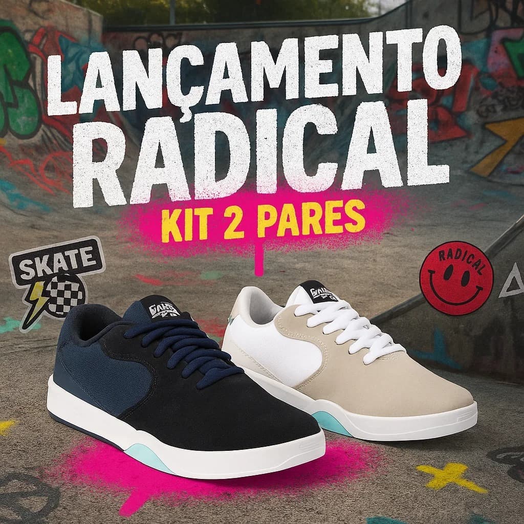 KIT 2 PARES Tênis Masculino Street Casual Skate Sneakers Leve Confortável Estilo Urbano 38-43