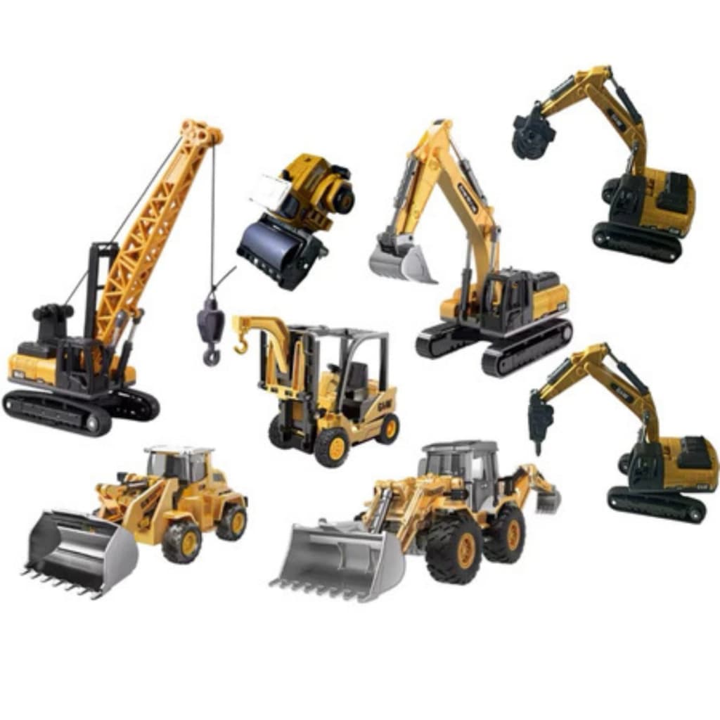 Miniaturas de Máquina de Construção com Braços Articulados em Metal