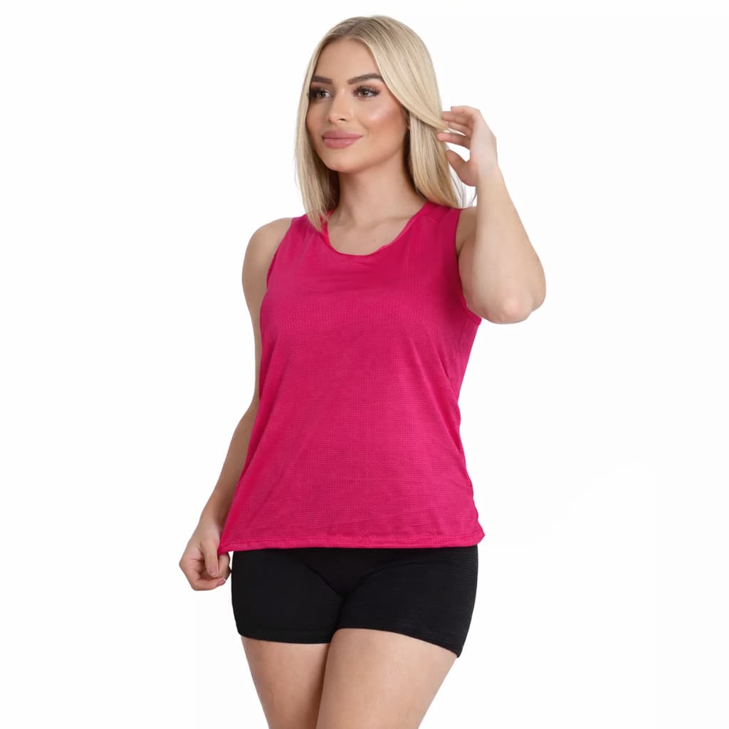 Regata Básica - Conforto e leveza para seus treinos - Dry Fit - Roupa para Academia e esportes - Fitness -Verão Feminina