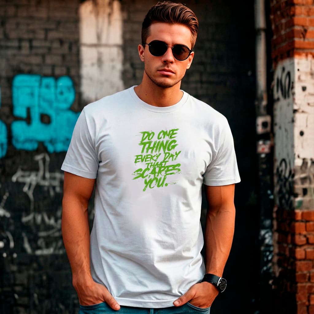 Camiseta Masculina Estampada 100% Algodão Gola Redonda Estilo Urbano Do One