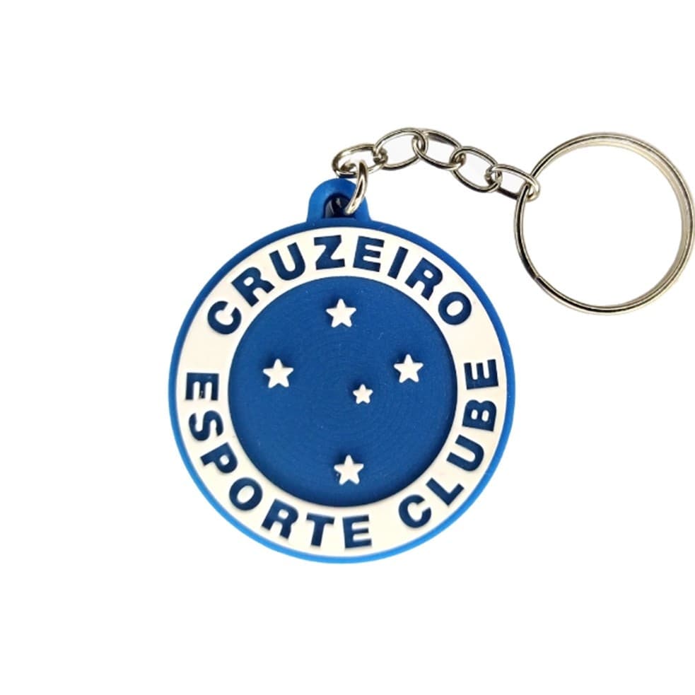 Chaveiro Cruzeiro Oficial Em Borracha Resistente