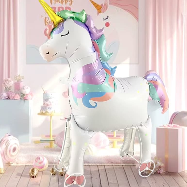 Balão De Unicórnio Grande Andante unicórnio 3D Infantil Cavalo Festa De Aniversário De Casamento Decoração de Quarto