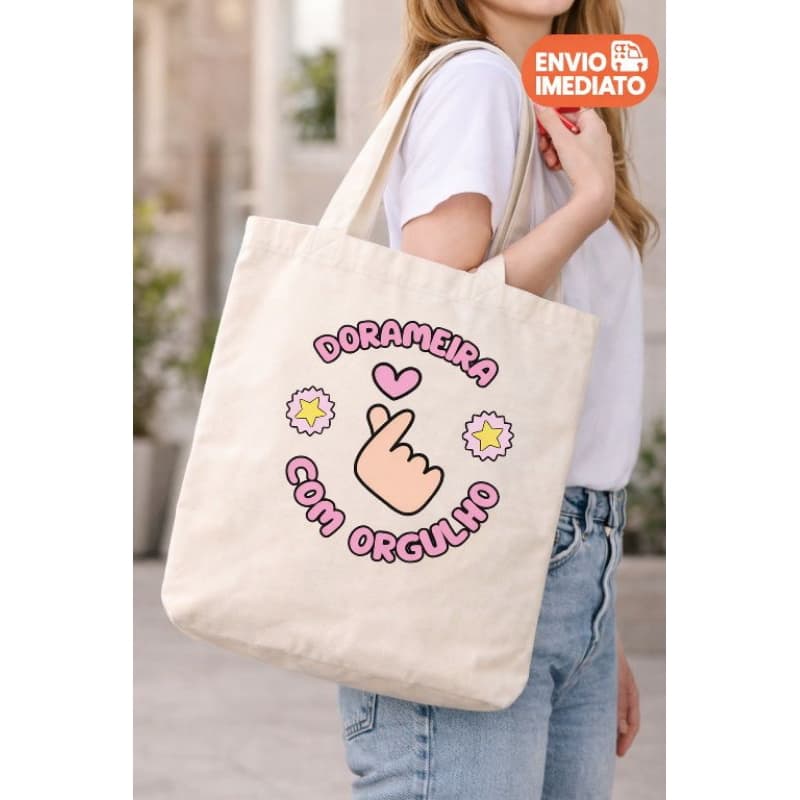 Ecobag Estampada / Algodão Cru / Dorameira