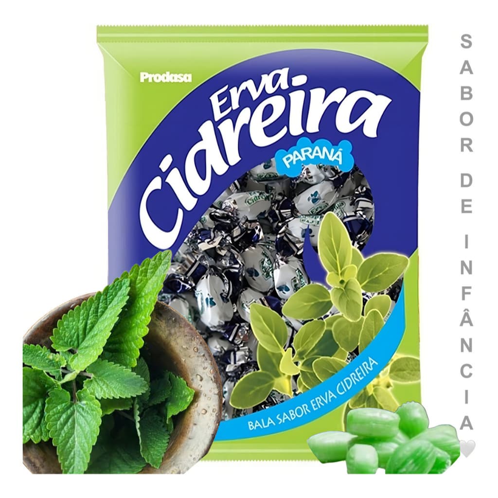 BALA ERVA CIDREIRA SABOR NATURAL E CALMANTE PRODASA 600G