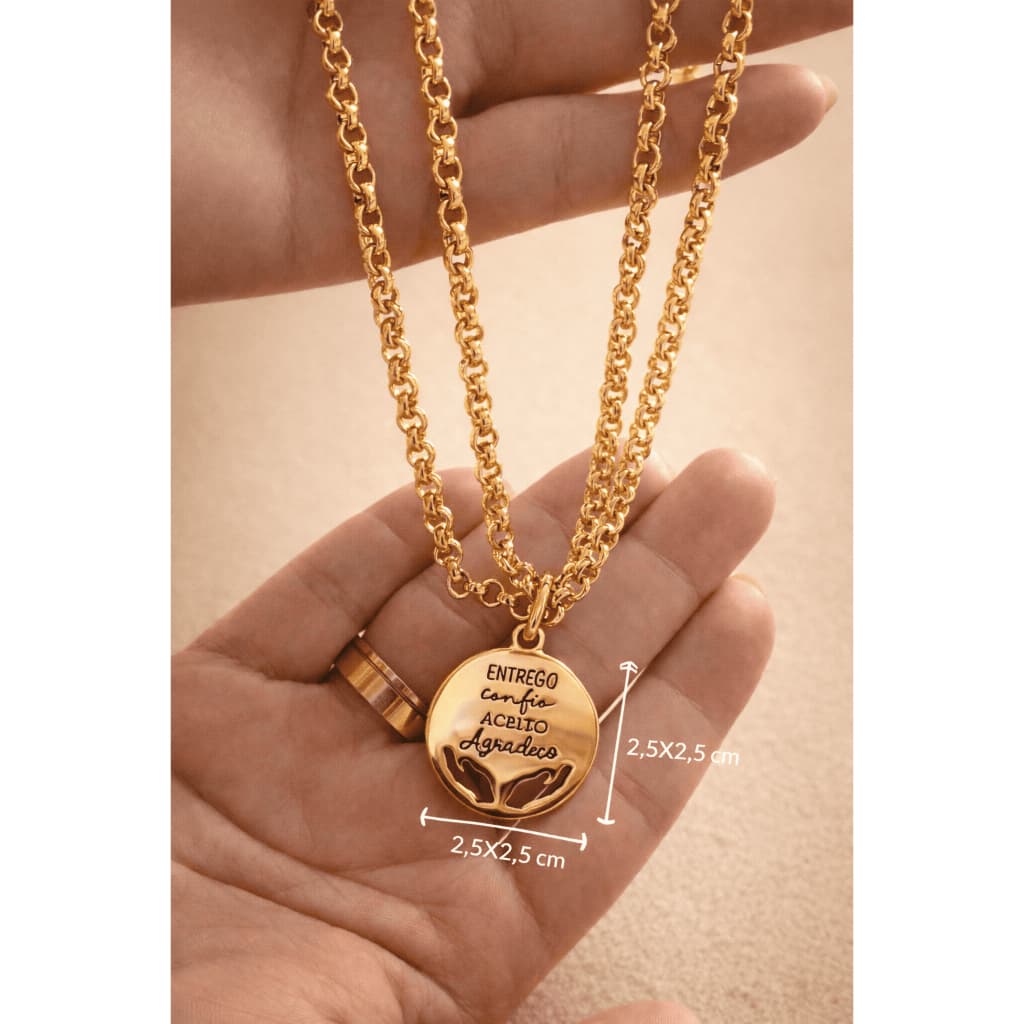 Corrente Feminino de Colar 40 cm Banhada a Ouro Verniz Italiano de Alta Peça Delicada Elegante, Combina com Pingente top