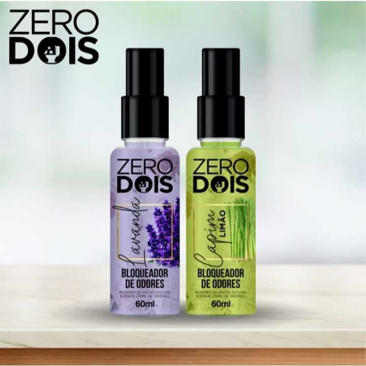 Bloqueador de Odores Sanitários Zero Dois Original Lavanda ou Capim Limão 60ml