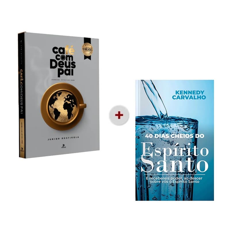 Kit 2 Livros Café com Deus 2026 Pai mais 40 Dias Cheios Do Espírito Santo