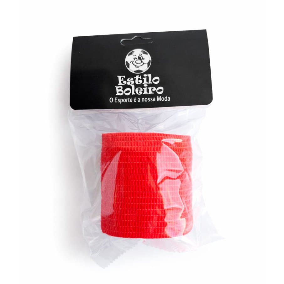 Bandagem Esportiva Cor Vermelho Elastica 5x4,5mts Previne Lesões