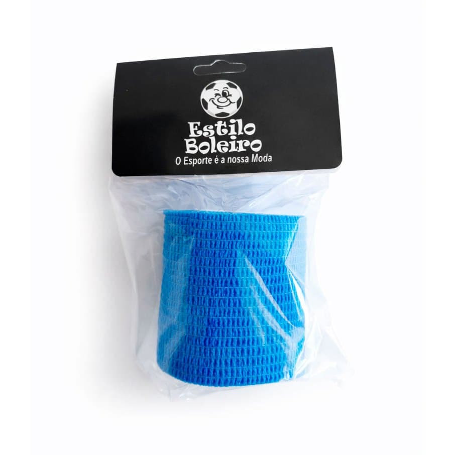 Bandagem Esportiva Cor Azul Elastica 5x4,5mts Previne Lesões