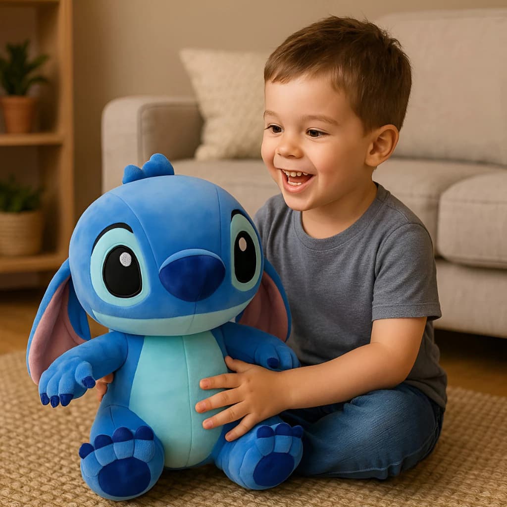 Pelúcia 25cm Lilo E Stitch E Angel Disney Azul Ou Rosa - Antialérgico-LD