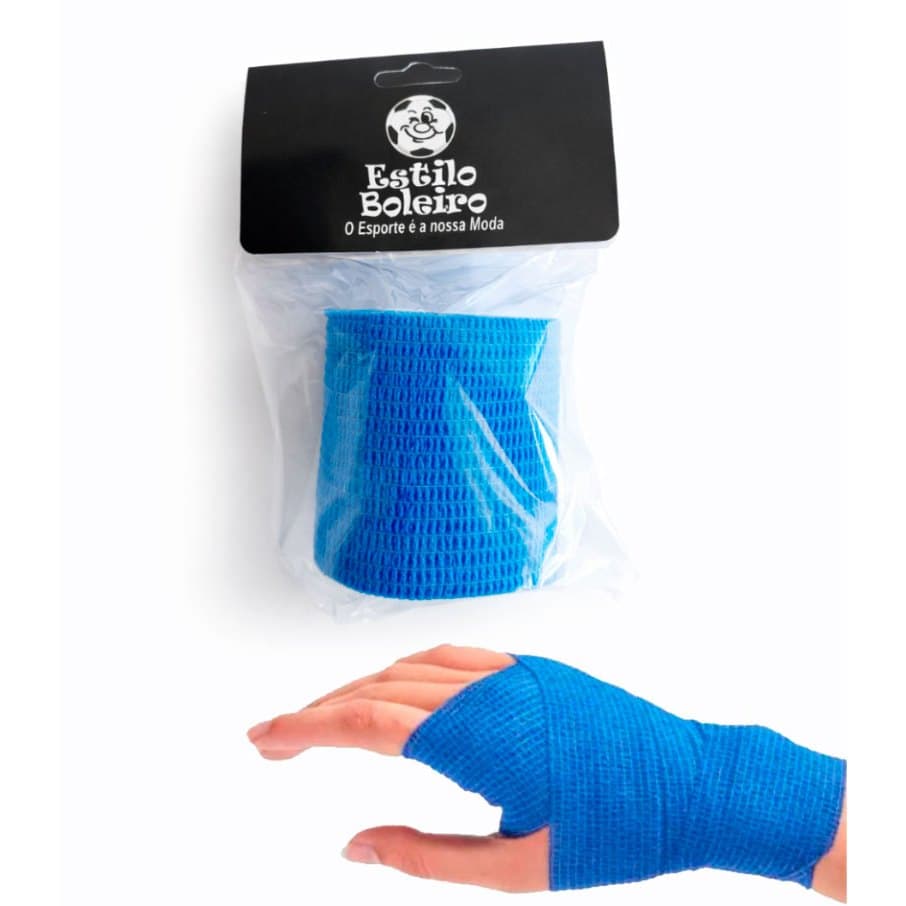 Bandagem Azul Esportiva Elastica 5x4,5mts Previne Lesões