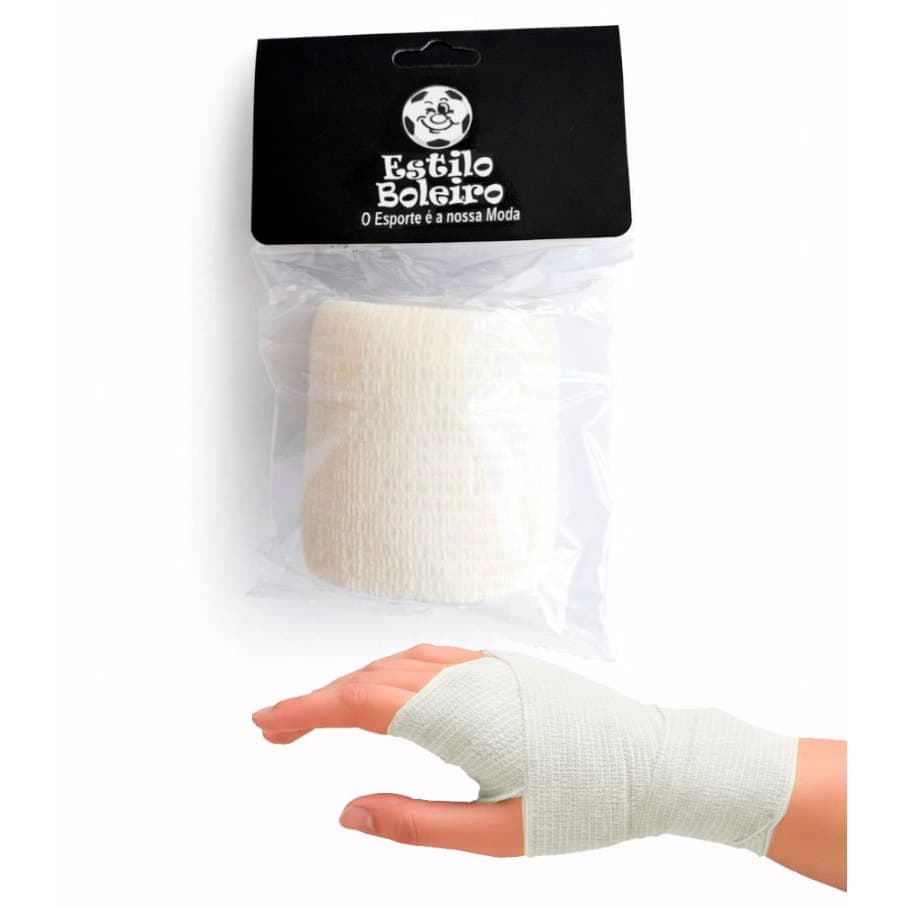 Bandagem Branca Esportiva Elastica 5x4,5mts Previne Lesões