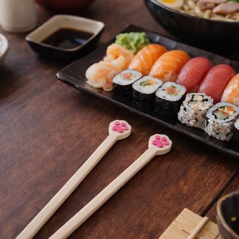 Hashi Palitinhos Japoneses de Patinhas de gatinho impressão 3D
