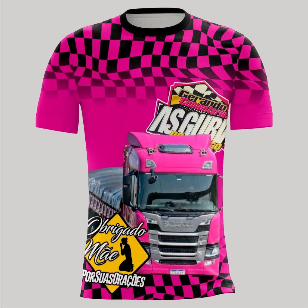 camiseta caminhoneiro cristal as gurias caminhão gmi