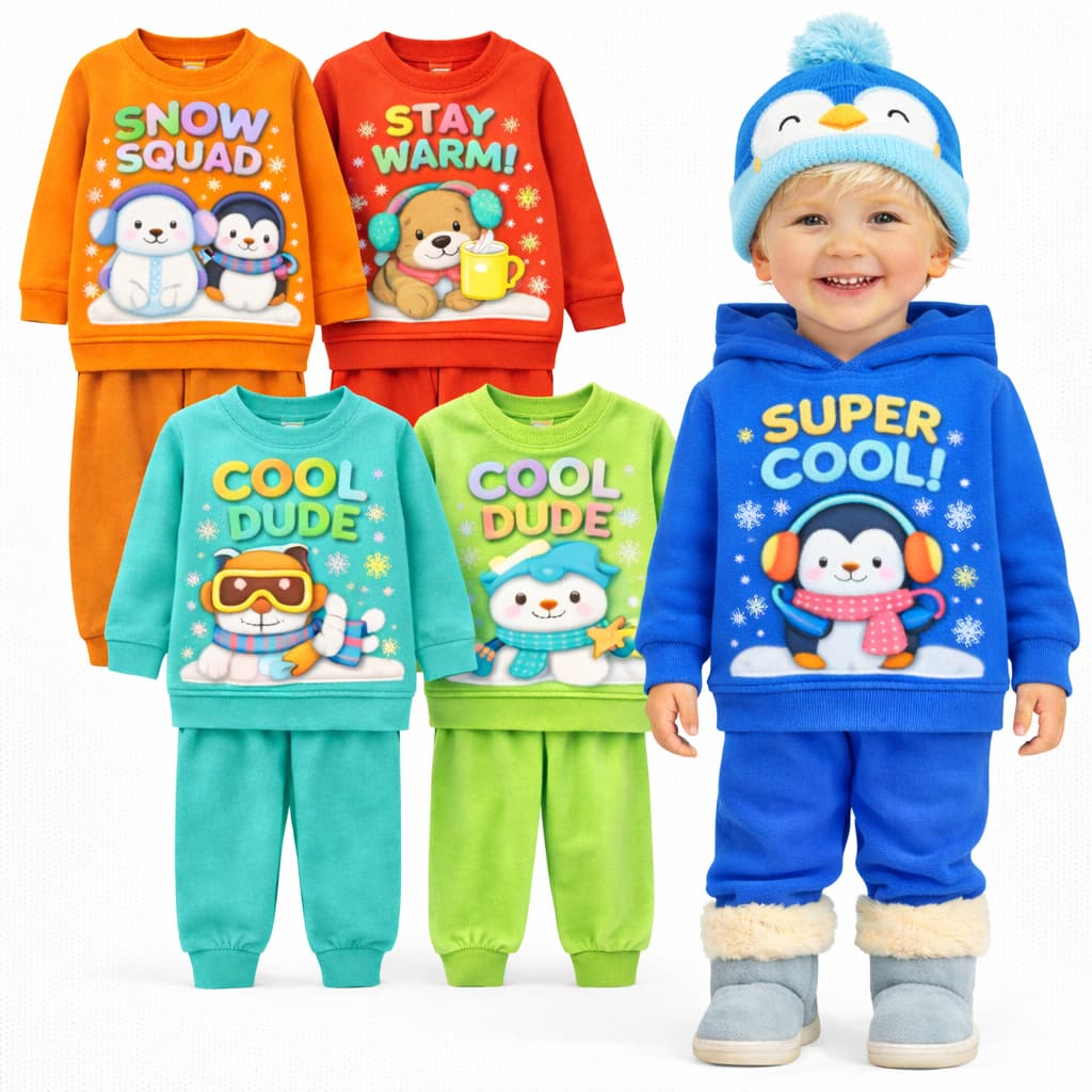 Kit 2 ou 4 peças de Roupa de Moletom Infantil Inverno Menino Conjuntos de Moletom Masculino Bebê Manga Longa Sortidos