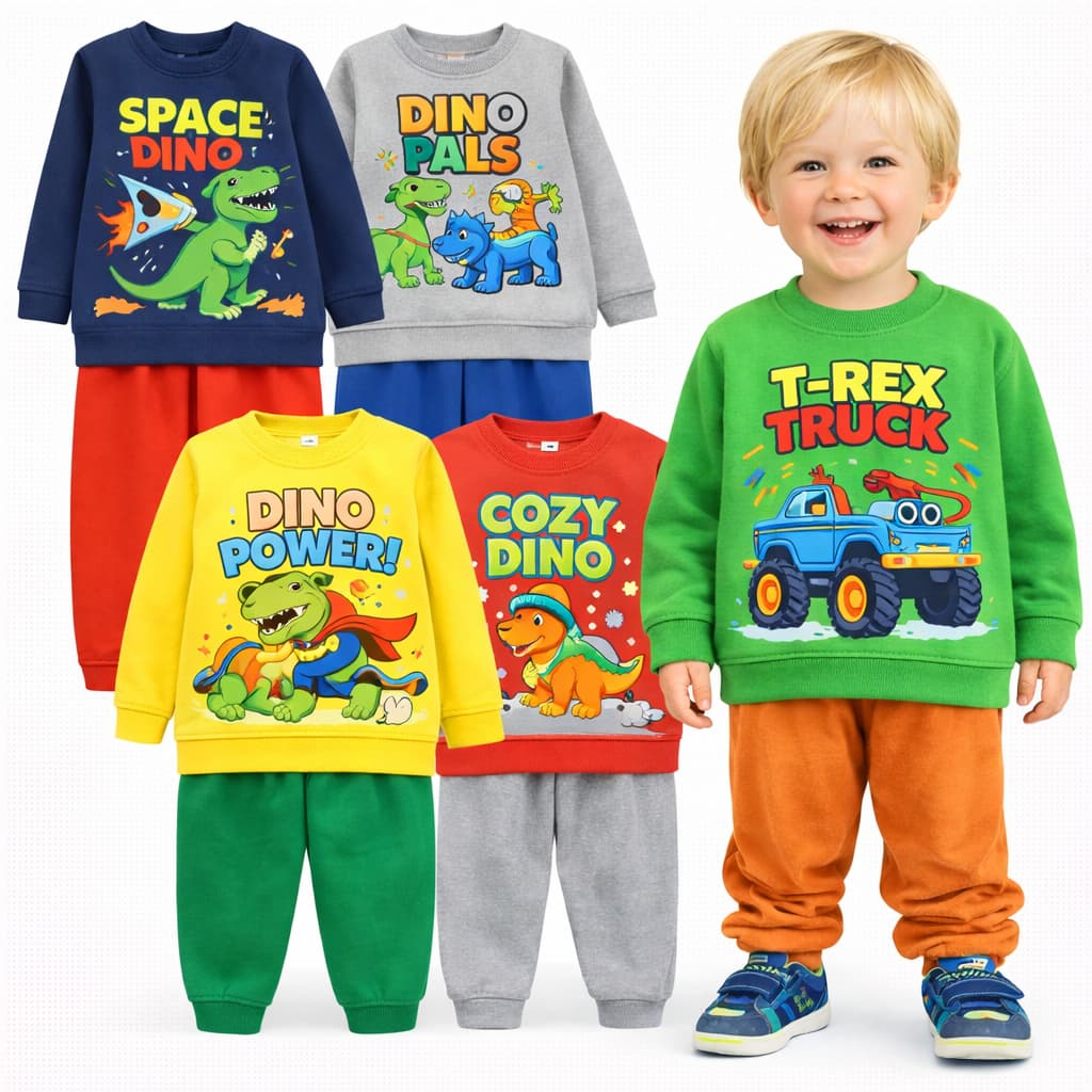 Kit 2 ou 4 Peças Roupa de Moletom Infantil Menino Inverno Conjuntos de Moletom Bebê Masculino Inverno