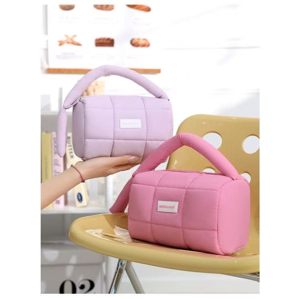 feelsaz Bolsa Cosmética Acolchoada Para Viagem Organizador Produtos Higiene Pessoal Maquiagem Nylon