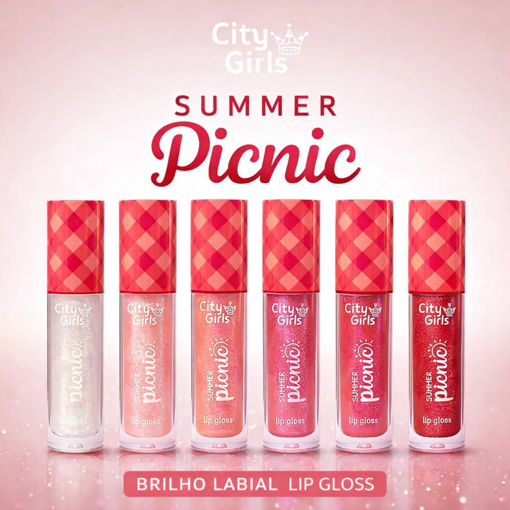 Lip Gloss Brilho Labial City Girls Summer Picnic - Envio Imediato