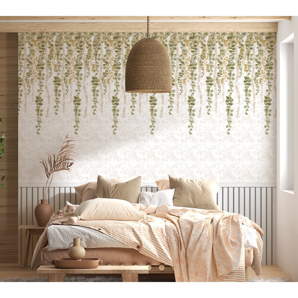 Papel de Parede Adesivo Autocolante  Salgueiro com ripado, escritório, sala, quarto de bebê 2.70x50