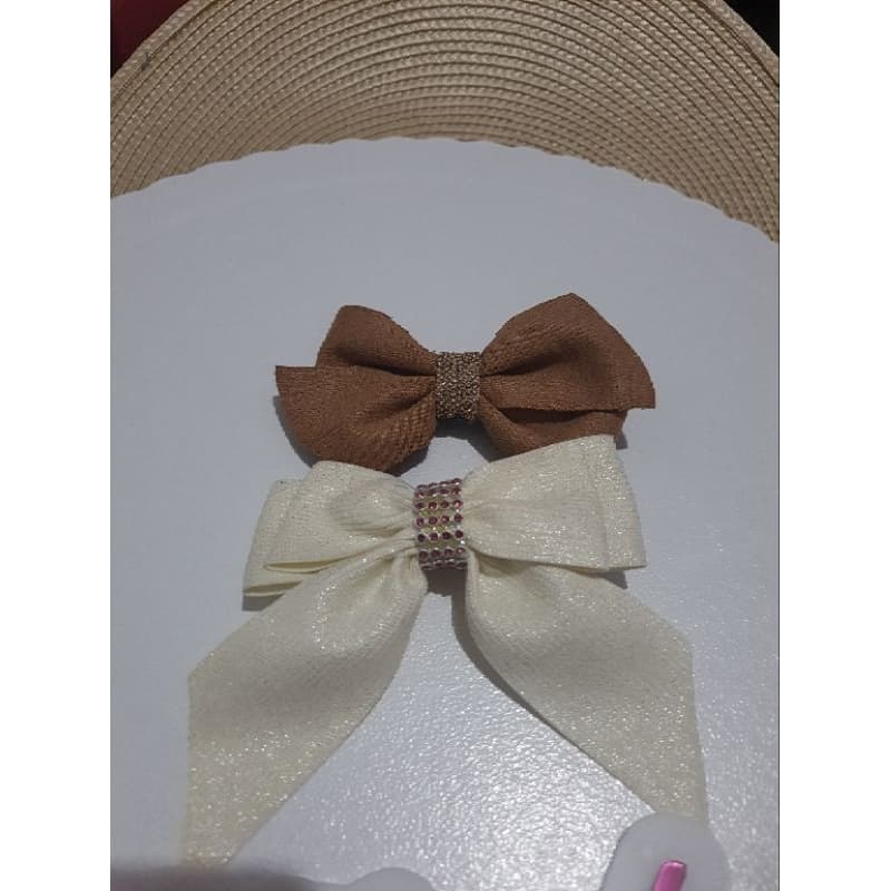 kit Laço de Cabelo Feminino Elegante com Strass | Infantil, Juvenil e Adulto. kit de Laços com brilho.