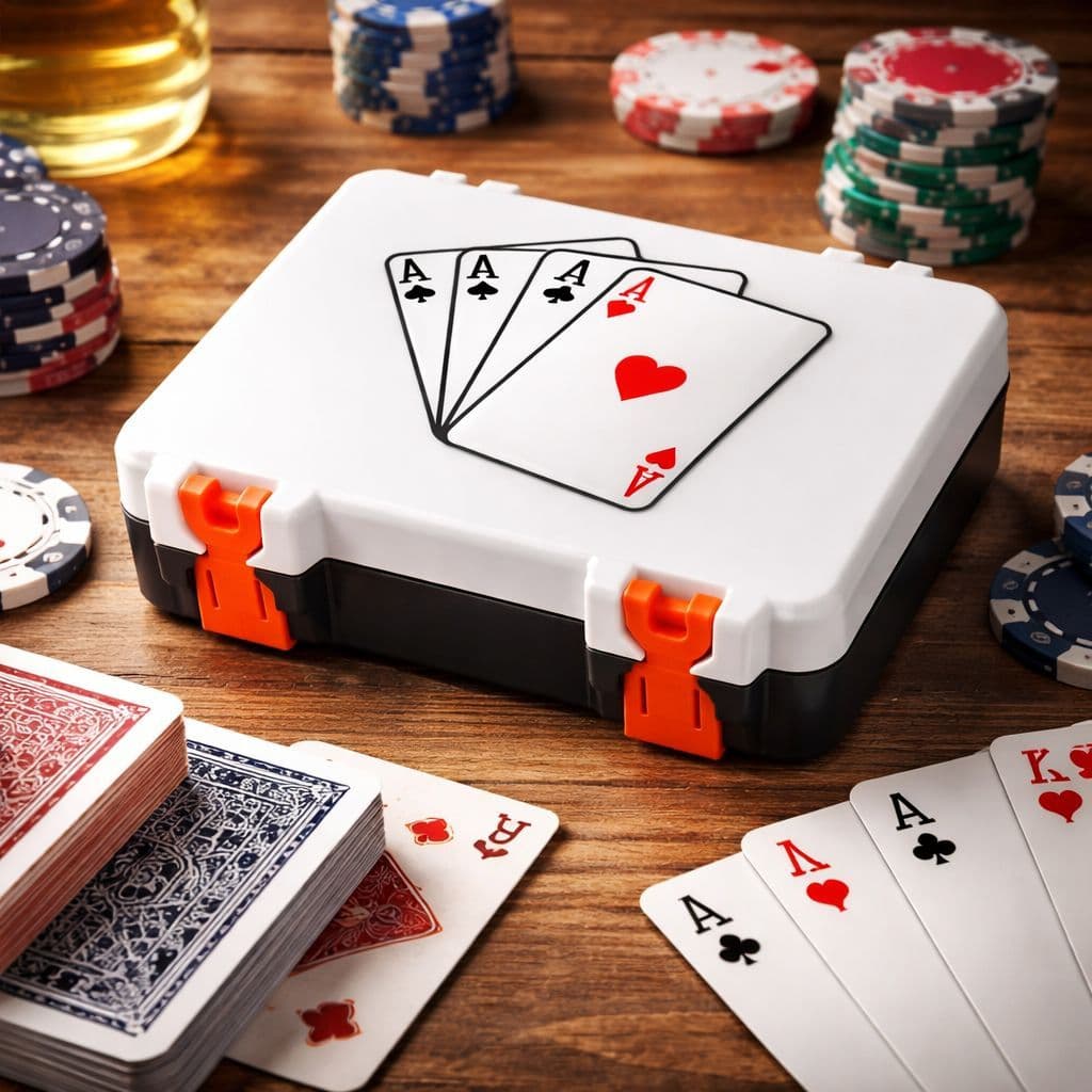 Caixa Baralho 3D Jogos Poker, Truco, Buraco, Paciência | Estojo Cartas Personalizado