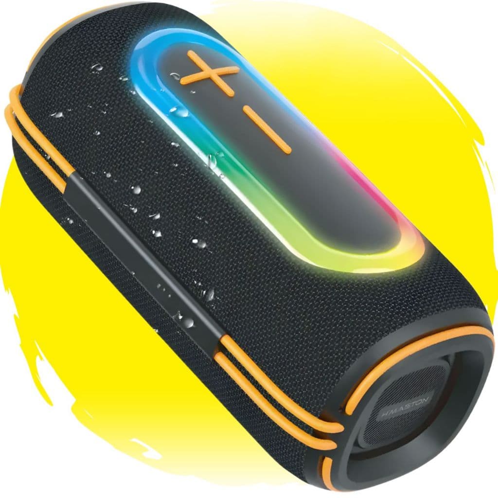 Caixa De Som Bluetooth Alto Falante Duplo Resistente à água 20W Luz 3000mAh
