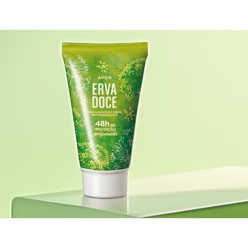 Avon Desodorante em Creme Antitranspirante 48h de Proteção Erva-Doce 50g