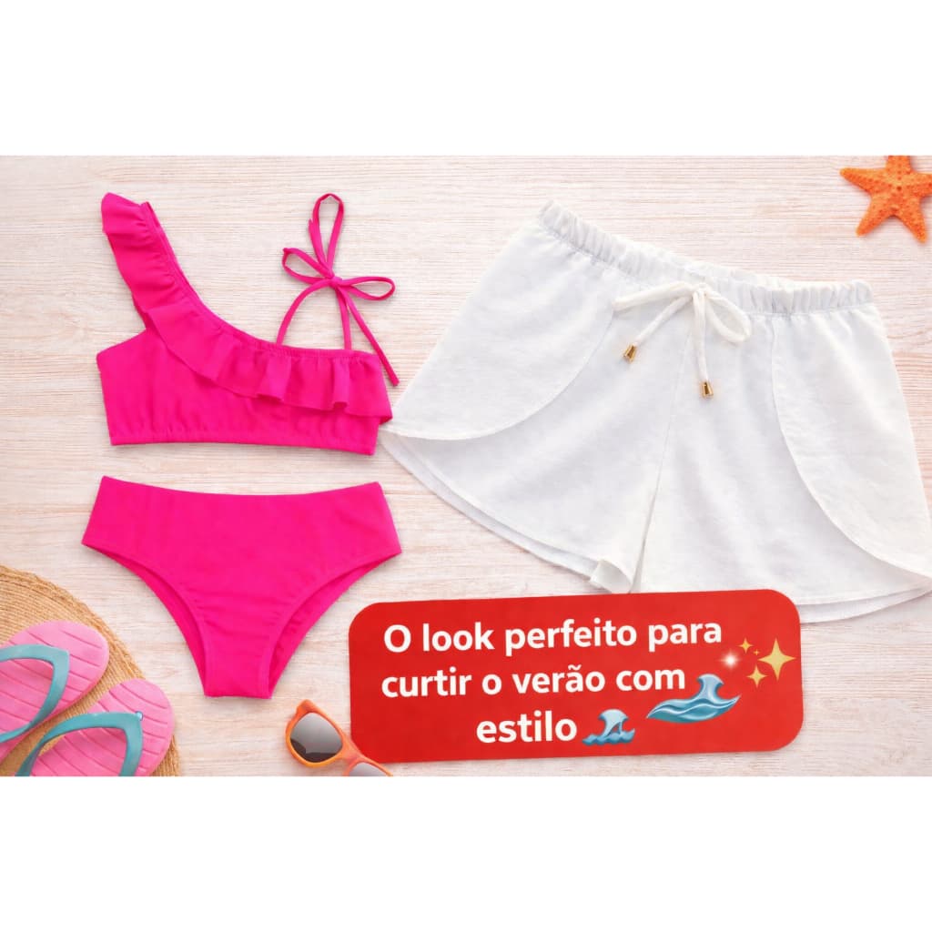 kit de praia| biquini infantil e juvenil | roupa de banho | biquini menina