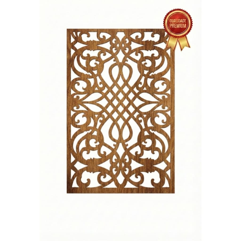 Painel Cobogó Vazado MDF Carvalho M0001 - 29x19cm - Decoração Sala e Quarto [Envio Imediato]