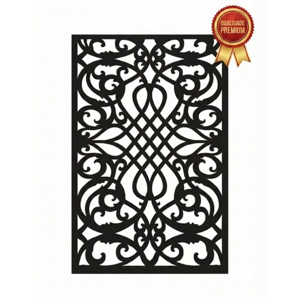 Painel Cobogó Vazado MDF Preto M0001 - 29x19cm - Decoração Sala e Quarto [Envio Imediato]