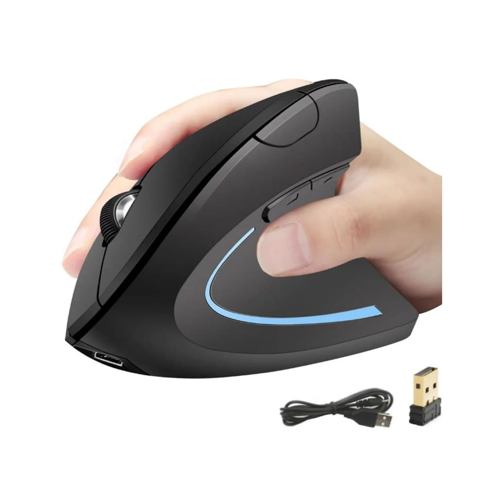 Mouse Vertical Ergonômico Sem Fio Recarregável Bluetooth