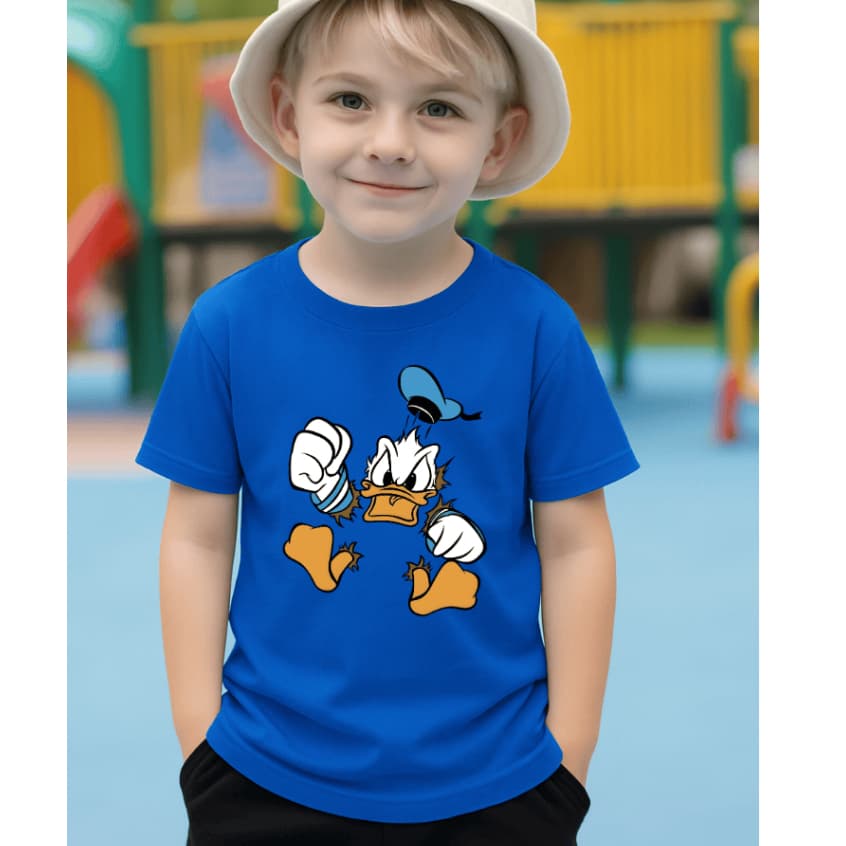 Camiseta Infantil Juvenil -  Pato Donald - Camisa Unissex em Algodão Infantil - Blusa Pato Donald