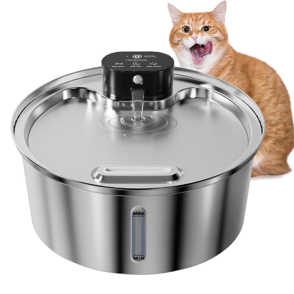 Newpet 3.2L Inox Bebedouro Pet Inteligente Fonte de Água Para Gatos e Cães Automático Com Super Filtro