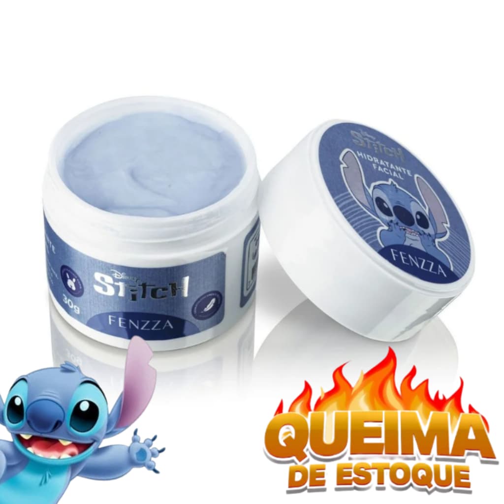 Hidratante Facial Stitch Disney Acido Hialurônico 30g Fenzza