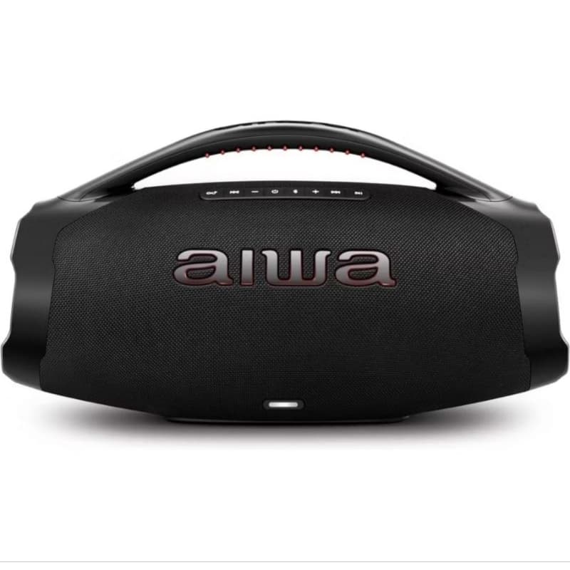 AIWA Boombox Plus Caixa de Som Bluetooth Preto com Som de Alta Definição 3 Vias, 200W RMS e IP66