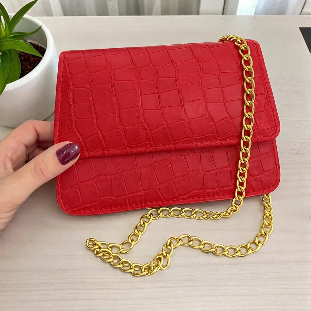 Bolsa Festa Casamento Balada Mini Croco Envio Imediato