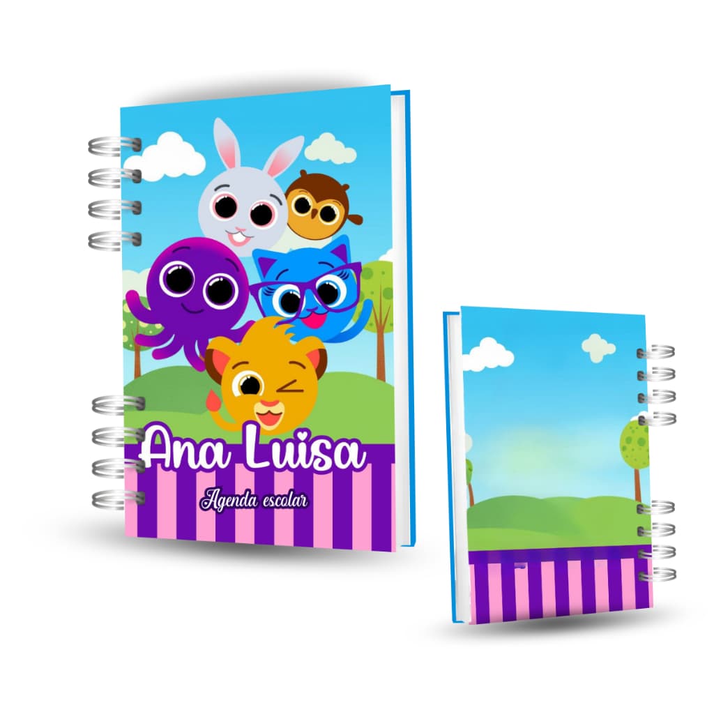 1️⃣ Agenda Personalizada com Nome | Capa Dura | Não Datada | 100 Páginas | Wire-o | Planejamento permanent| Envio Rápido