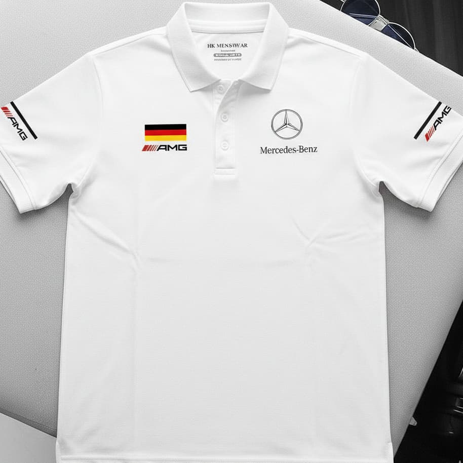 Camisa Polo Unissex corrida AMG Alemanh4 em algodão